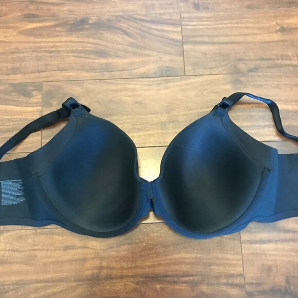 Warner's Women's Black Seamless Underwire T-Shirt Bra‎ Size 38D Comfort - Picture 4 of 6
